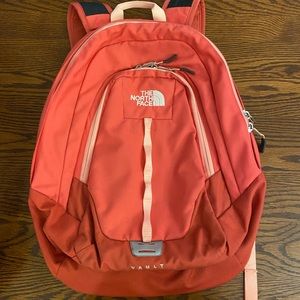 Pink North face backpack